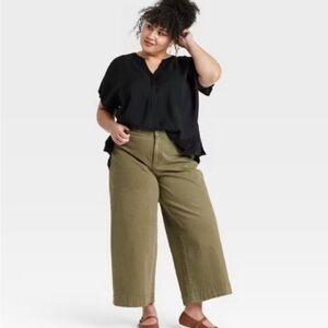 Ava & Viv Olive Wide Leg Pants